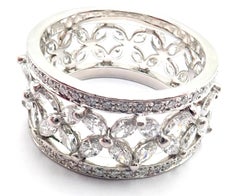 Tiffany & Co Victoria Platinum Diamond Wide Band Ring