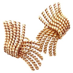 Tiffany & Co Jean Schlumberger Yellow Gold Rope Earrings