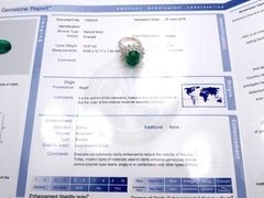 Craig Drake Large Emerald Diamond White Gold Cocktail Ring