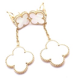 Van Cleef & Arpels Ohrringe „Magic Alhambra“ aus Gelbgold mit Perlmutt