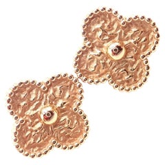 Van Cleef & Arpels Vintage Alhambra-Ohrringe aus Roségold