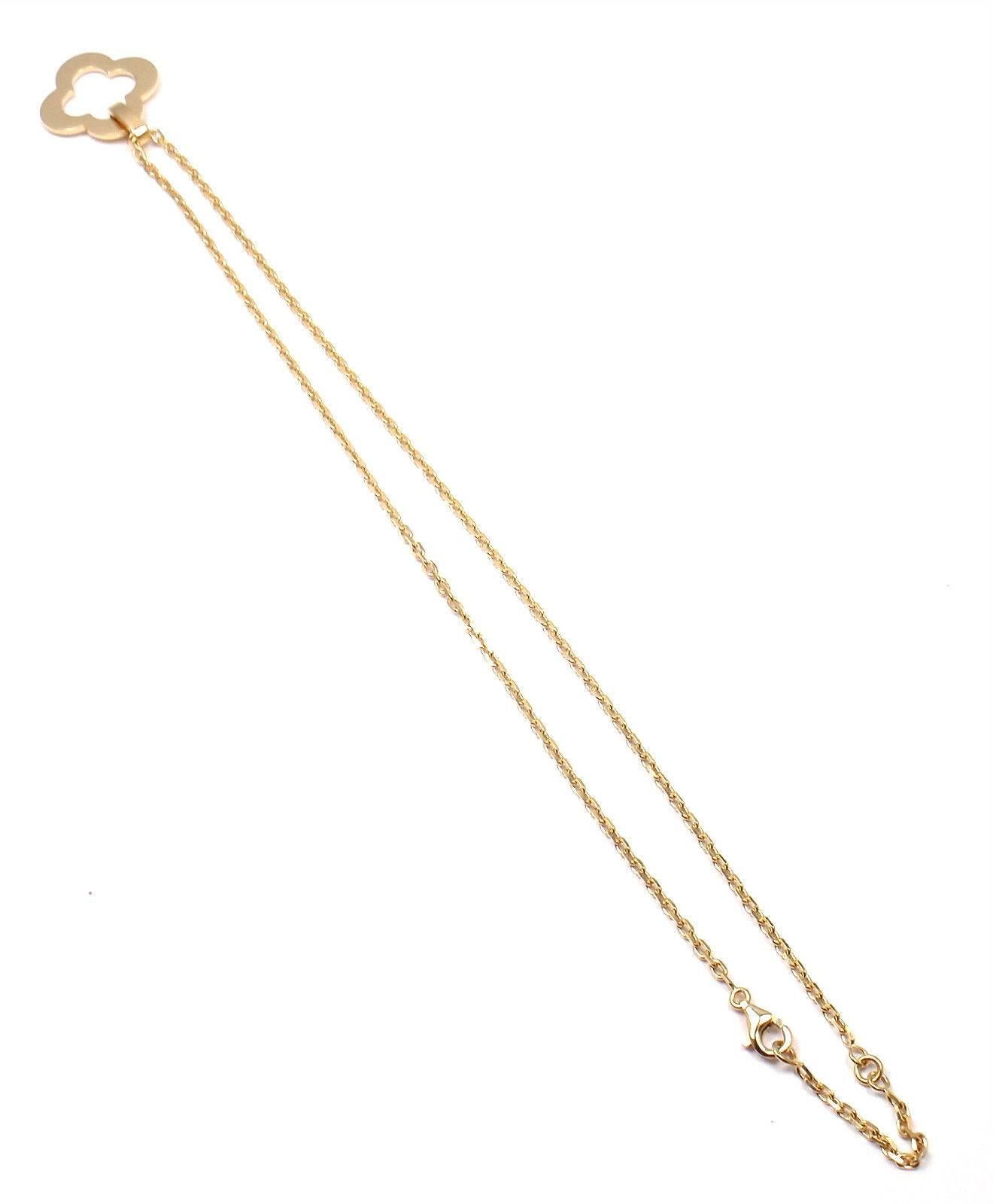Van Cleef & Arpels Byzantine Alhambra Yellow Gold Pendant Necklace 3