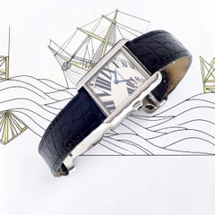 Reloj Cartier Tank SS con esfera «Solo Piano», 2011