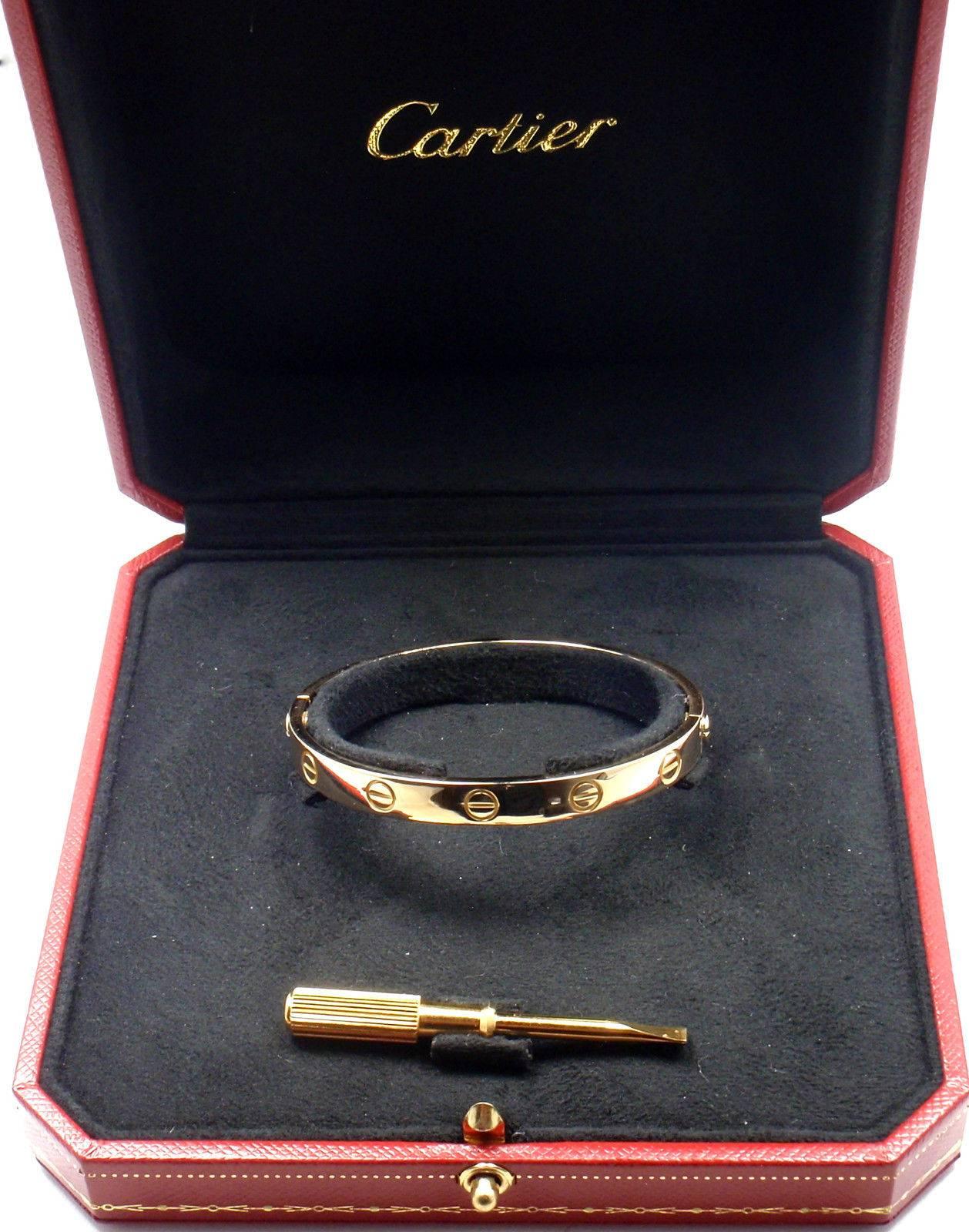 Cartier Love Yellow Gold Bangle Bracelet 1