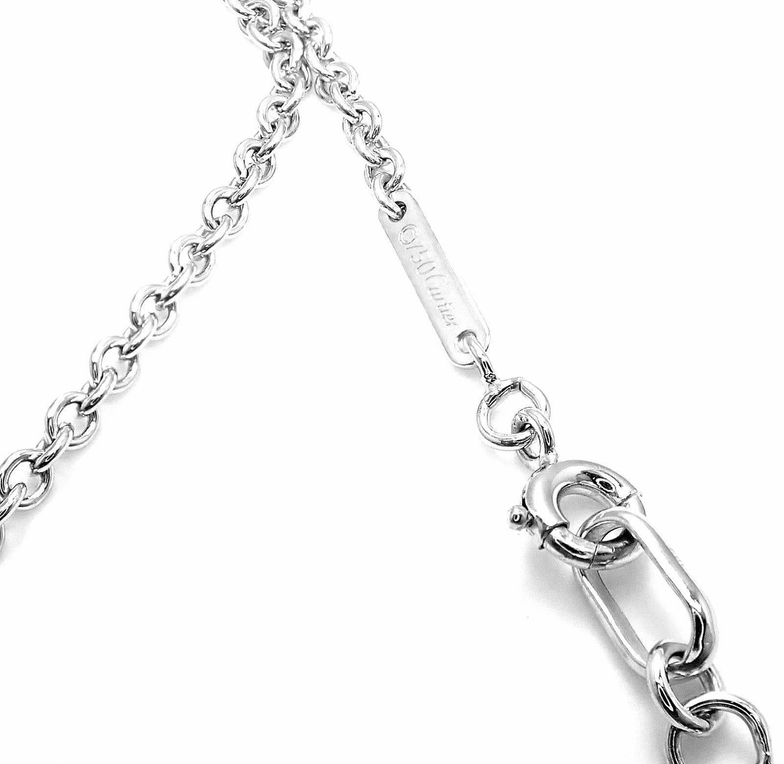 Cartier Diamond Love White Gold Charm Pendant Necklace 2