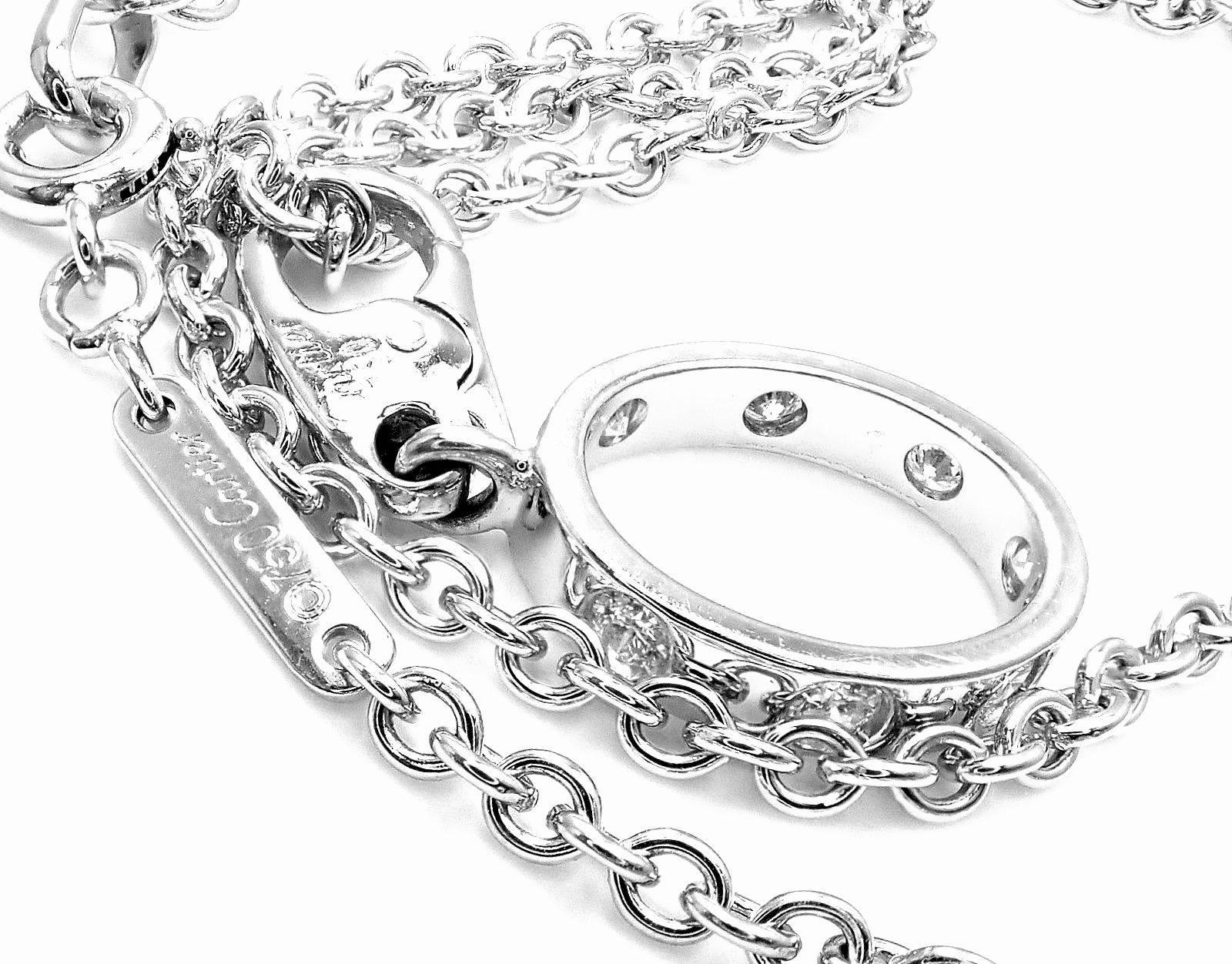Cartier Diamond Love White Gold Charm Pendant Necklace 3