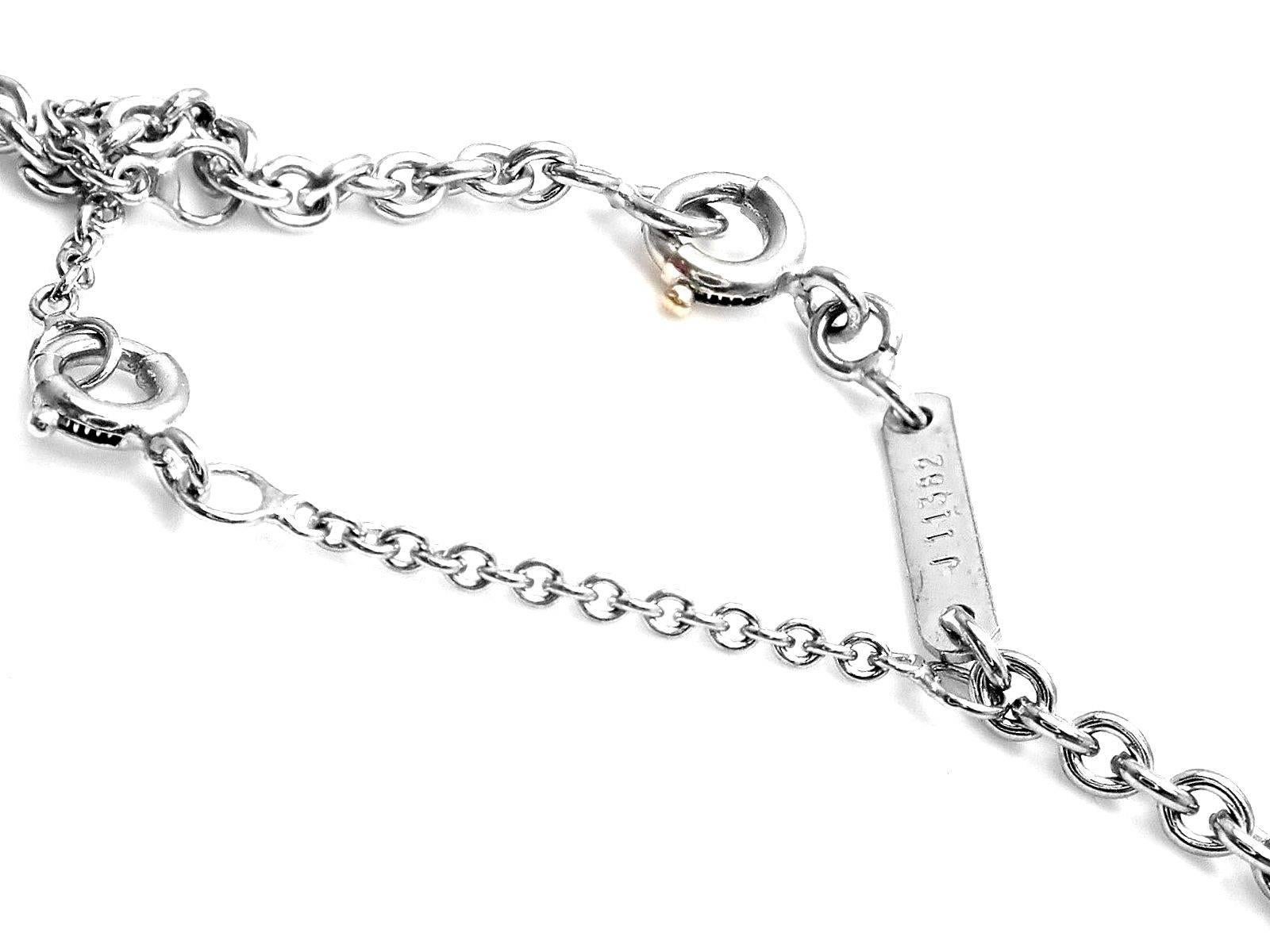 Cartier Diamond Nesting Double Heart White Gold Pendant Necklace In New Condition In Southampton, PA