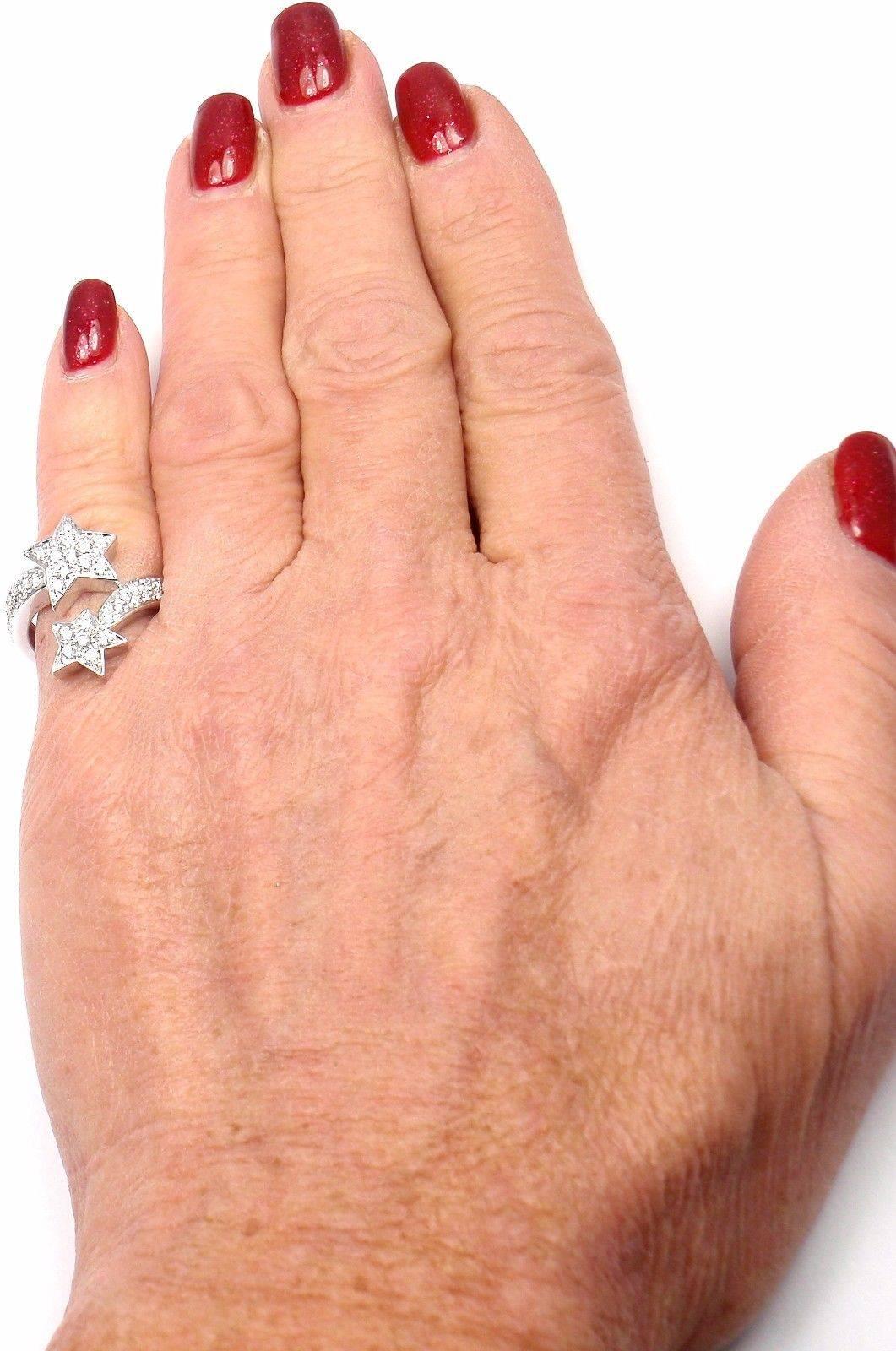 Chanel Comete Diamond Gold Star Ring 2