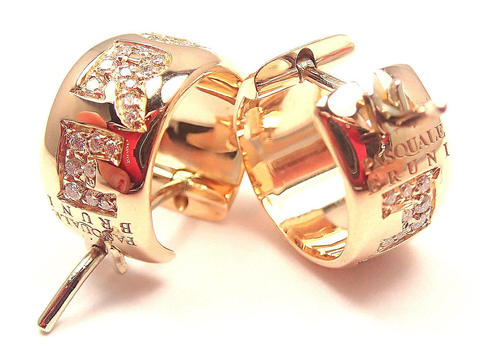 Pasquale Bruni AMORE Diamond Gold Hoop Earrings 2