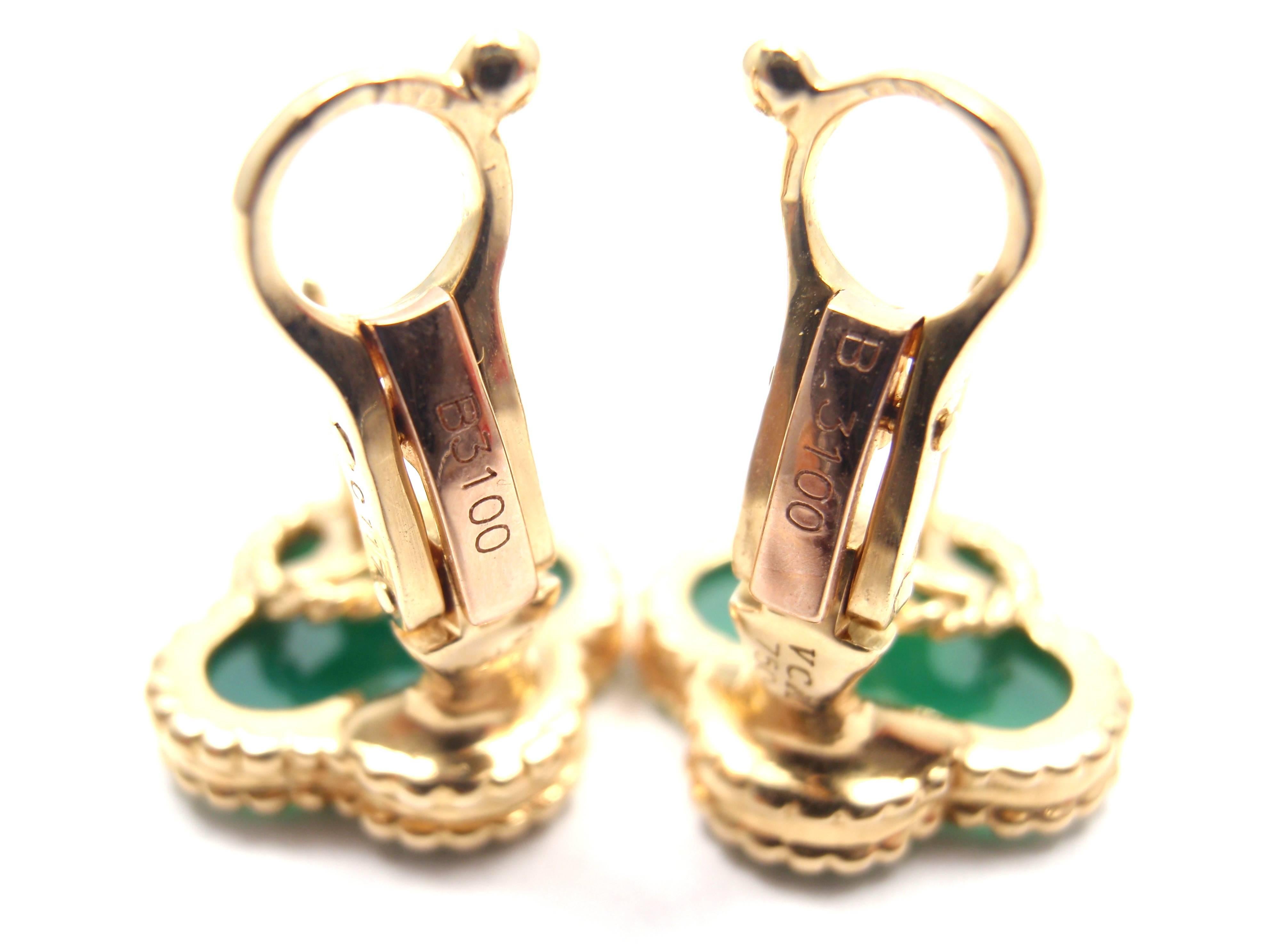 van cleef green earrings