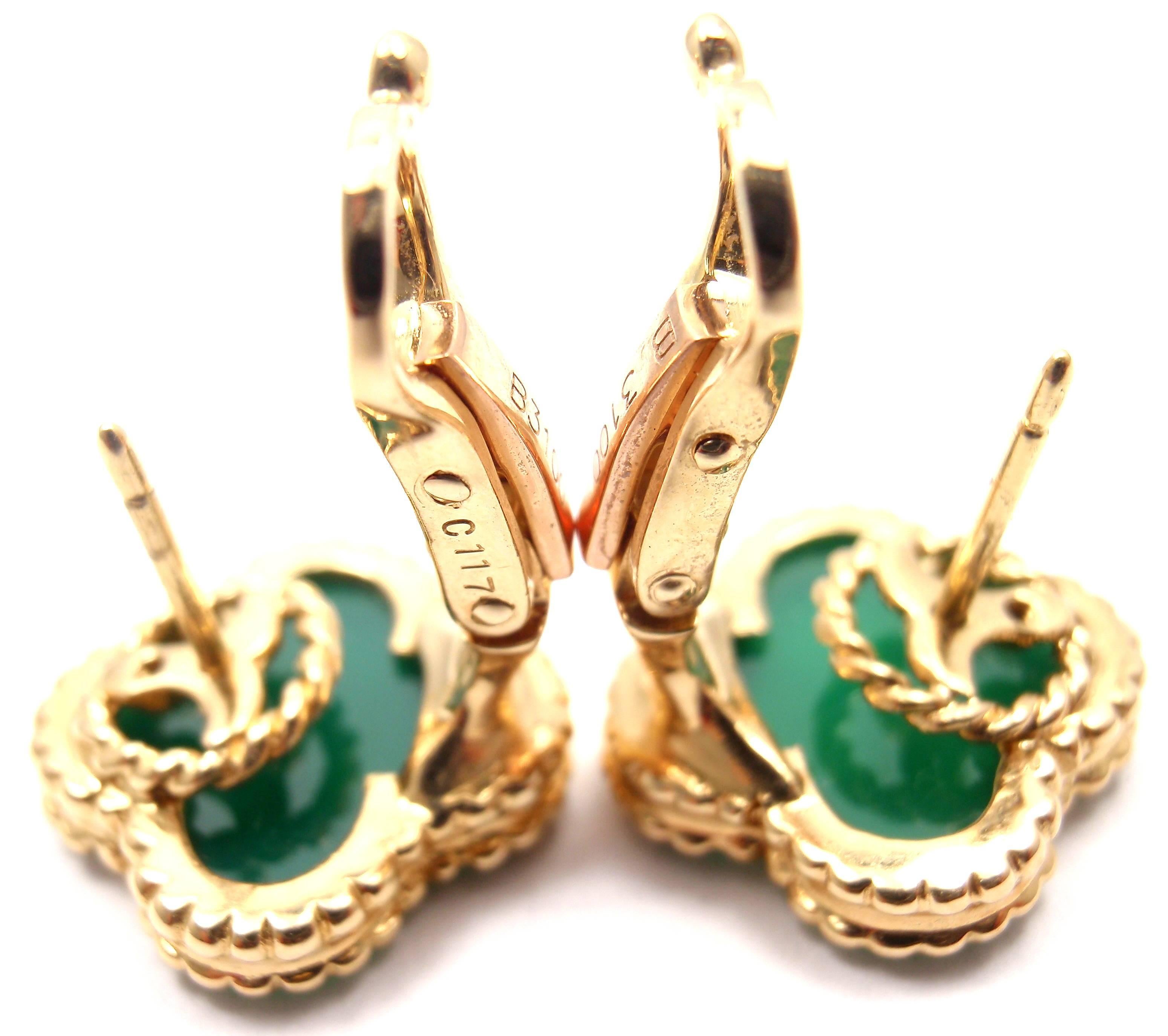 van cleef earrings green