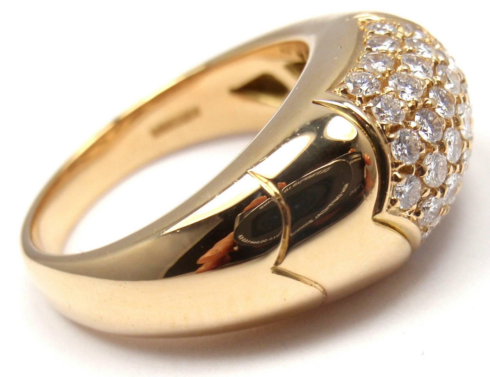 Bulgari Diamond Gold Band Ring In New Condition In Holland, PA