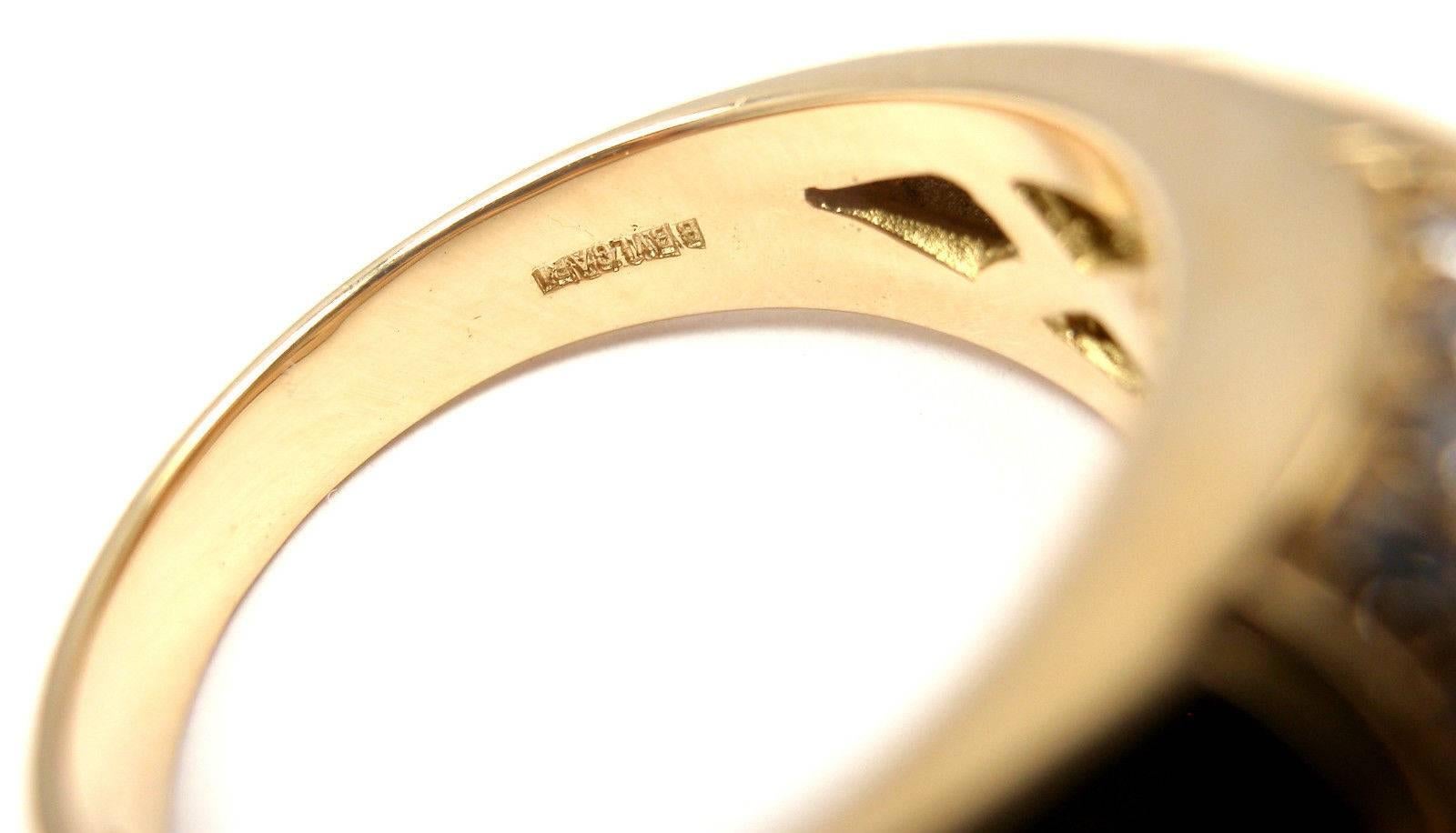 Bulgari Diamond Gold Band Ring 2