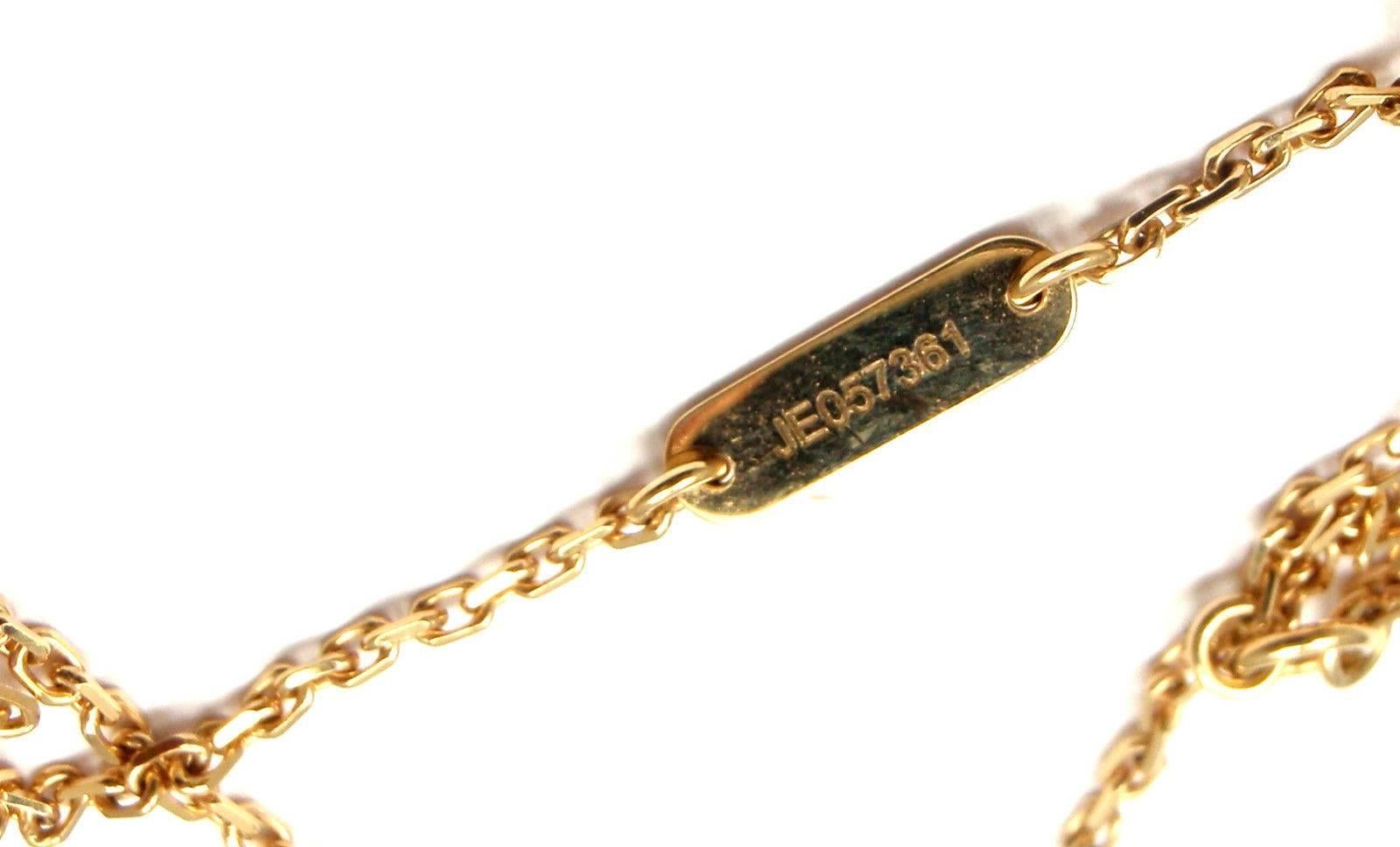 Women's Van Cleef & Arpels Vintage Alhambra Diamond Gold Pendant Necklace