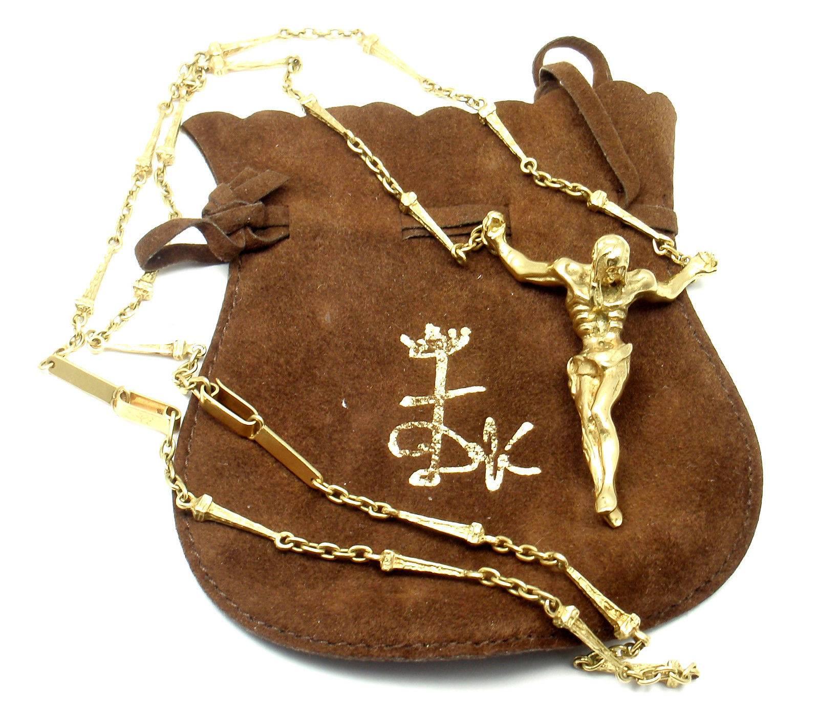 Salvador Dali Christ Saint John On The Cross Gold Necklace Bracelet 4