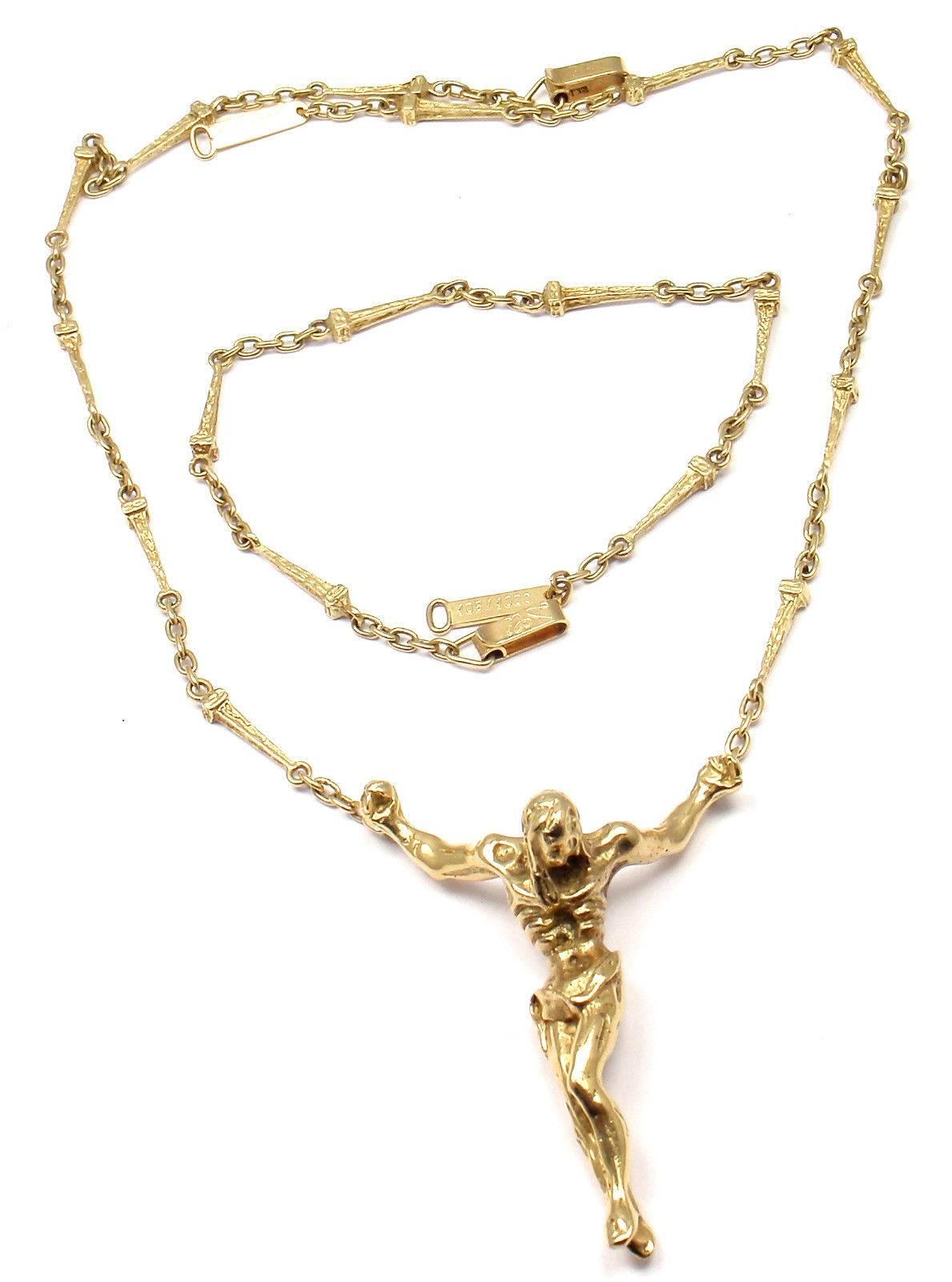  Salvador Dali Christ Saint Jean sur la Croix Collier en or Bracelet Pour femmes 