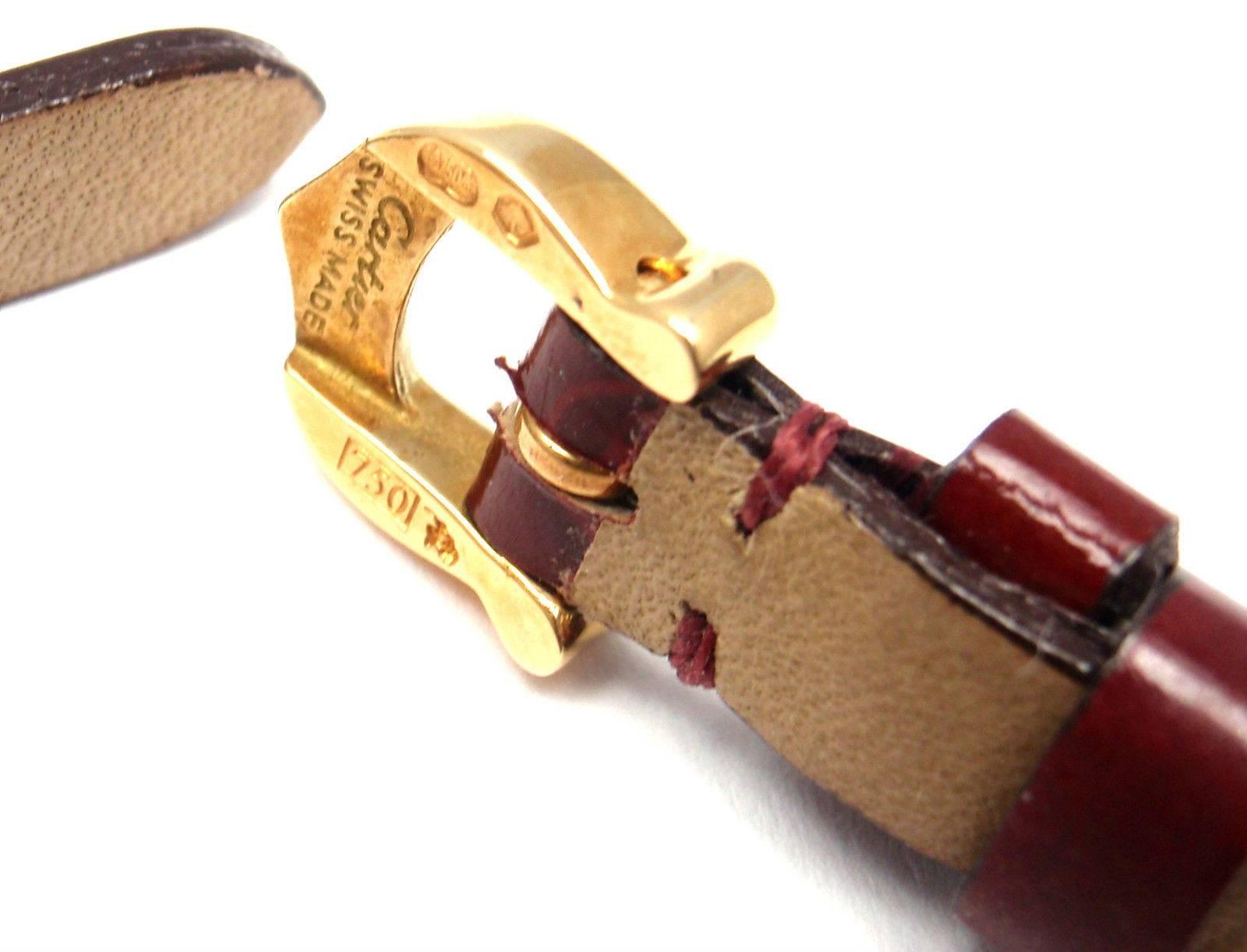 Cartier Le Baiser Du Dragon Ruby Gold Charm Pendant On A Leather Bracelet 1
