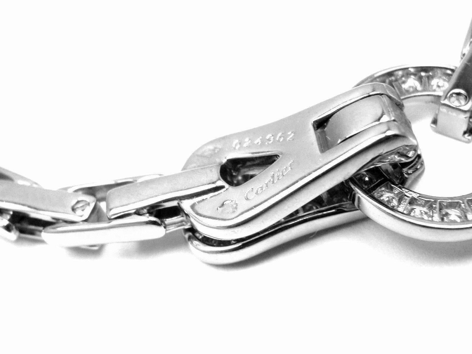 CARTIER Agrafe Diamond White Gold Bracelet 1
