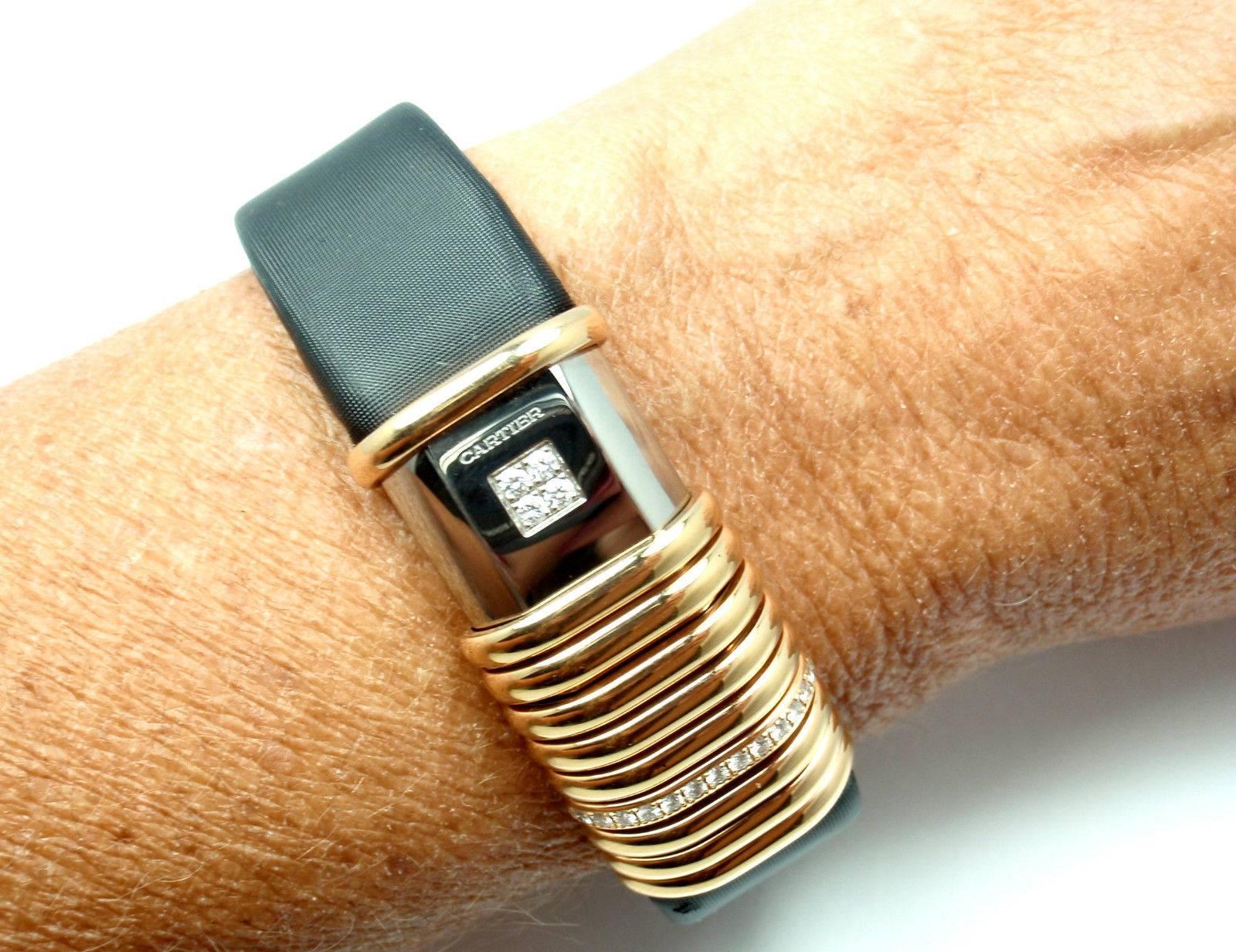 Cartier Lady's Rose Gold Diamond Declaration Quartz Wristwatch 4