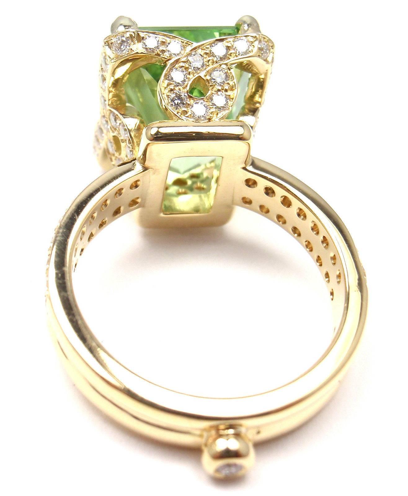 Temple St Clair Diamond 7.89ct Tsavorite Yellow Gold Ring 1