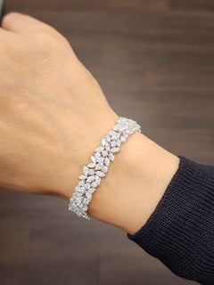 19.47 ct Marquise & Round Diamond Bracelet set in Platinum