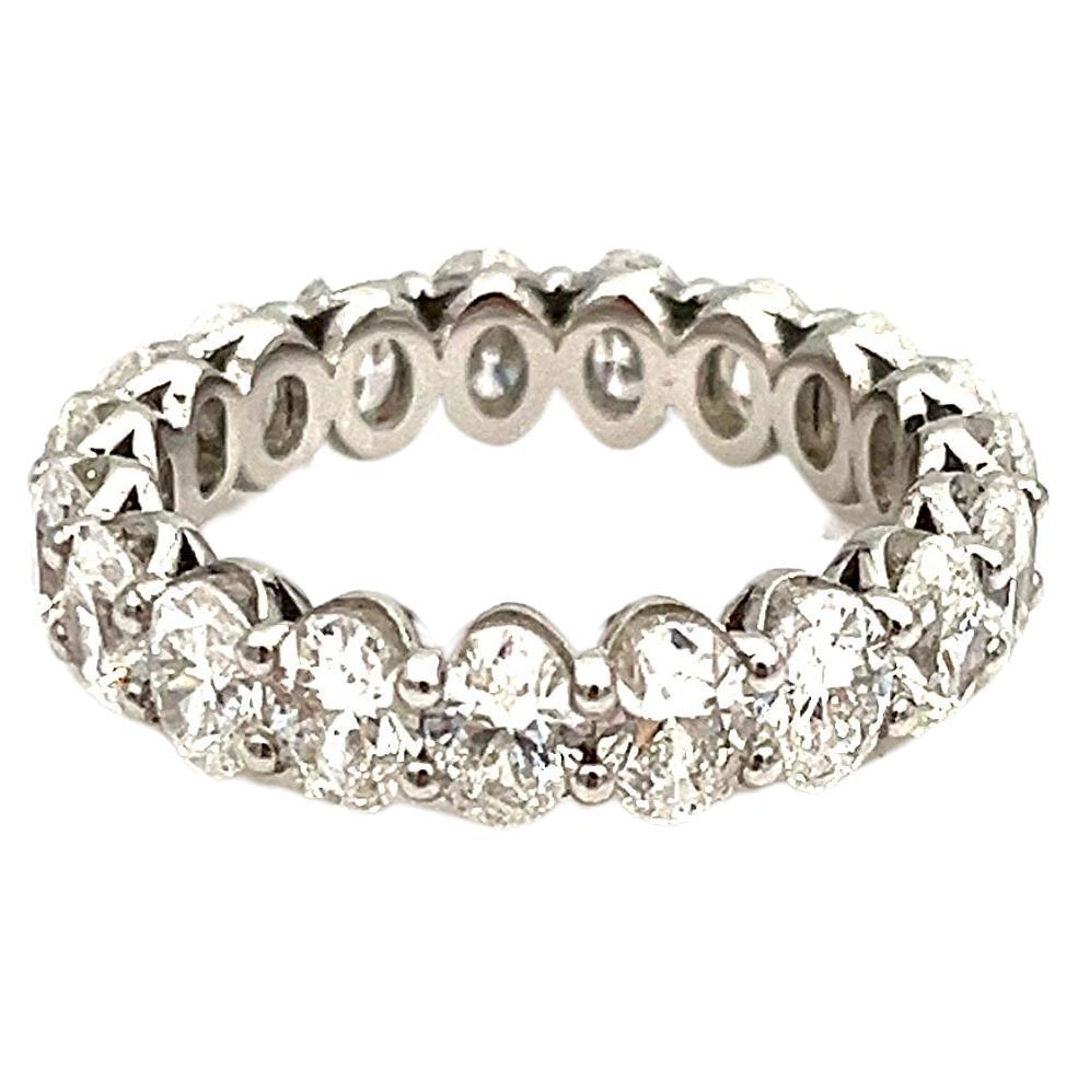4.66 ct Oval Diamond Eternity Band For Sale
