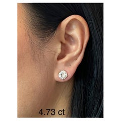 4.73 ct Diamond Stud Earrings 