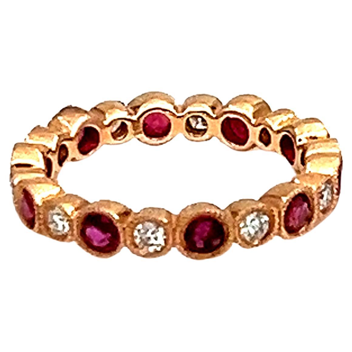 1.56 ct Natural Ruby & Diamond Ring  For Sale