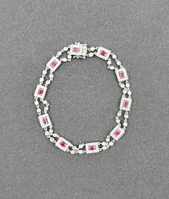 3,50 Karat Diamant & Rubin Armband