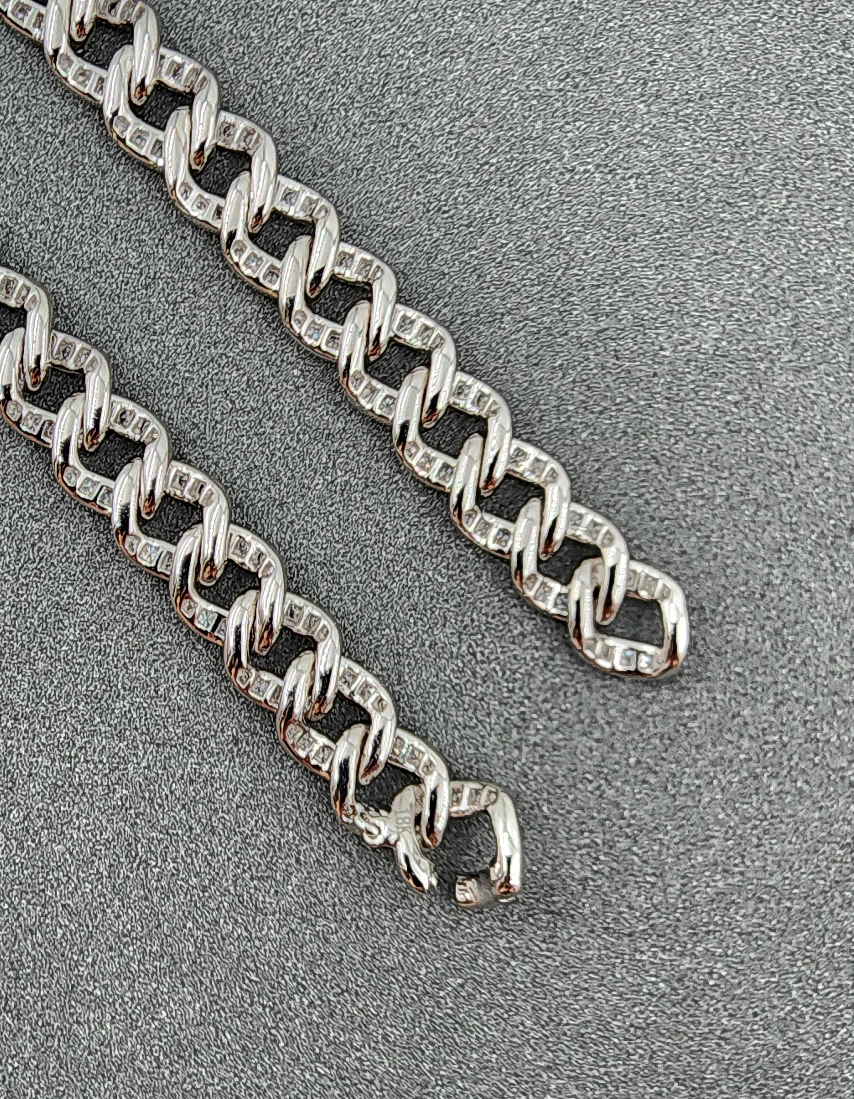 Pulsera de diamantes de eslabón cubano de 2.57 ct en Nuevo estado para la venta en Chicago, IL