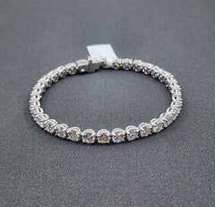 Platinum 10.42 ct Diamond Tennis Bracelet