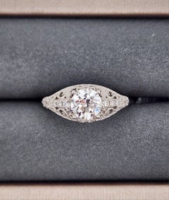 1.15 ct Old European Cut Diamond Ring