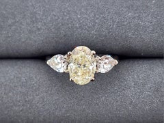 3.01 ct HRD Certified 3-Stone Diamond Ring