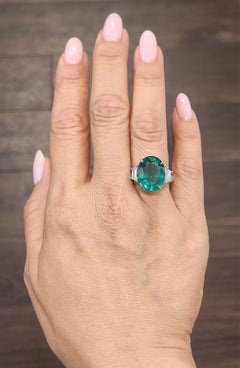 9.07 ct GIA Certified Natural Zambian Emerald & Diamond Ring