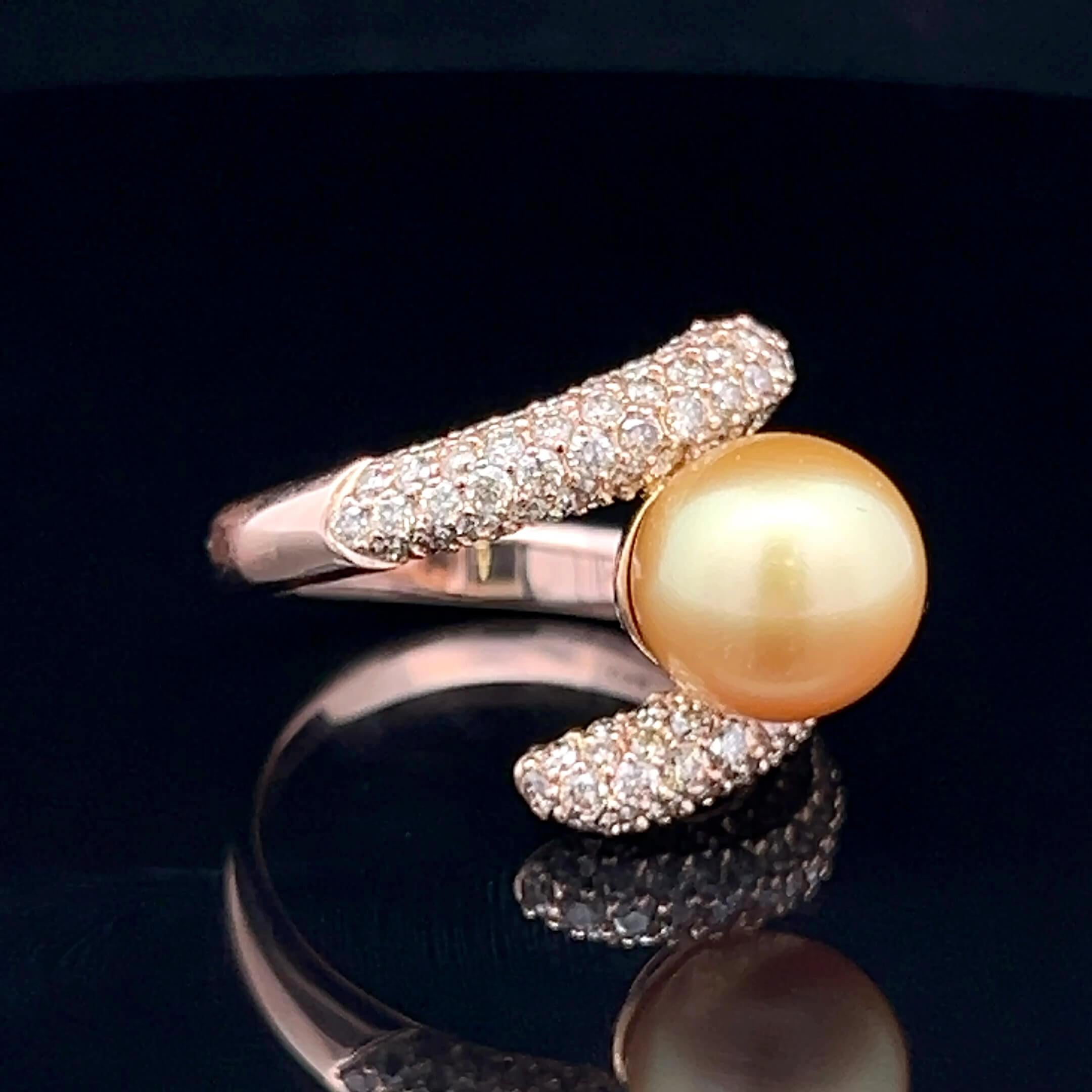 Autore Perlen- & Diamantring CIRCA 1990er Jahre im Angebot 3