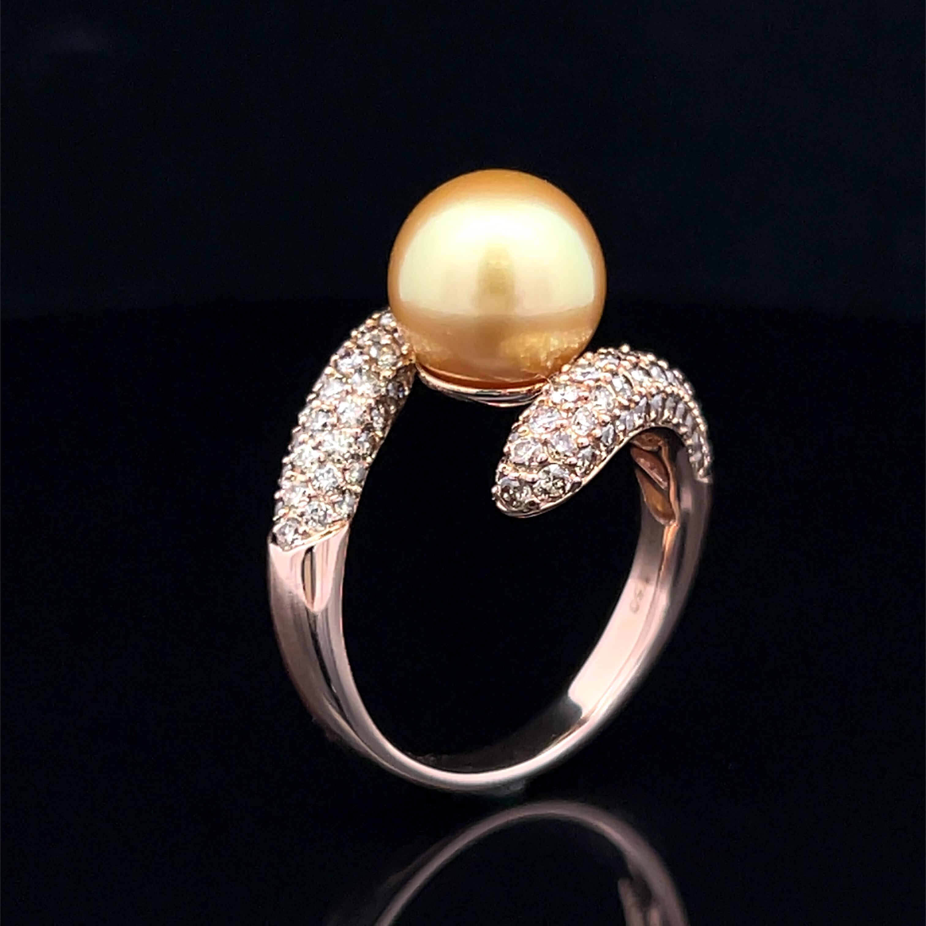 Autore Perlen- & Diamantring CIRCA 1990er Jahre für Damen oder Herren im Angebot