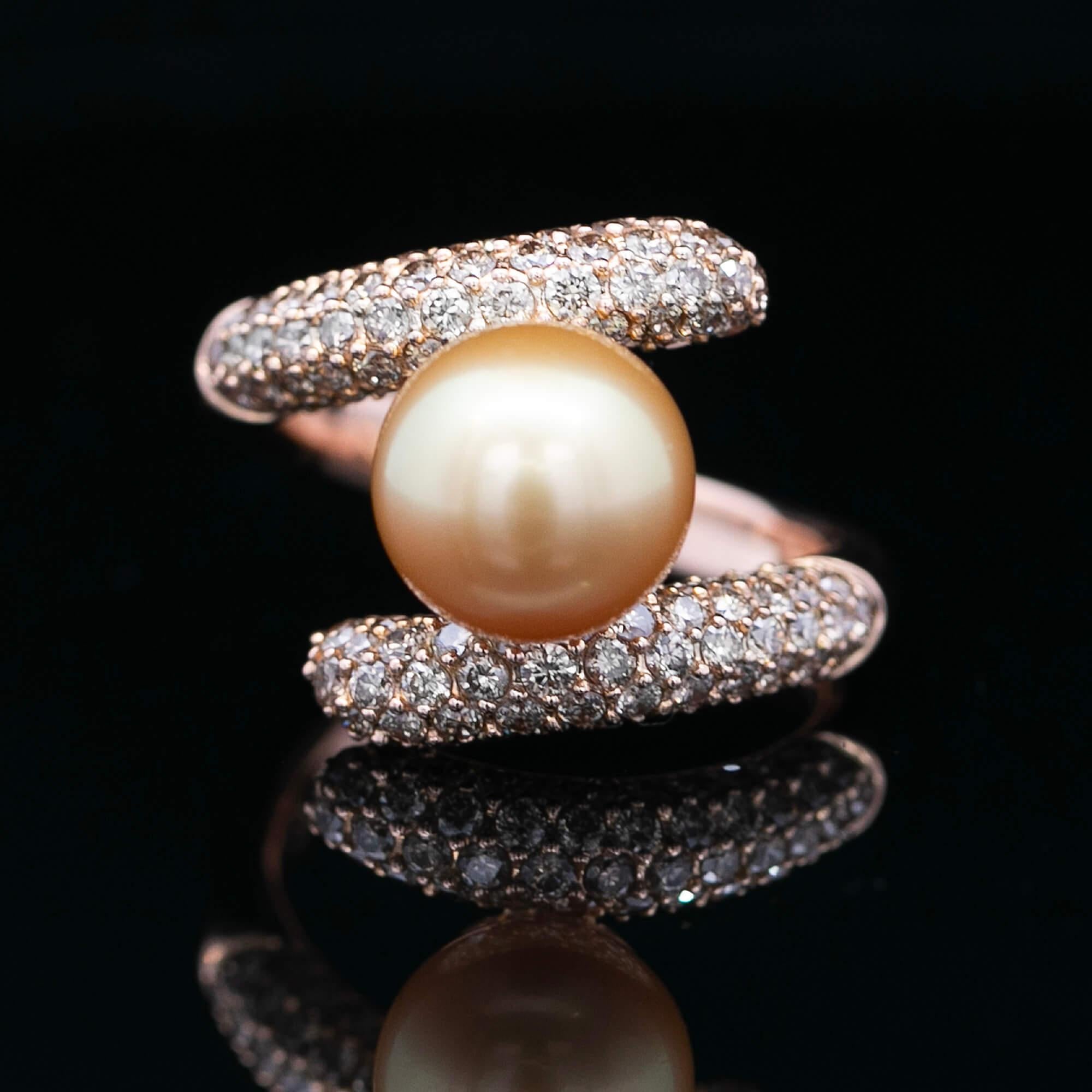 Autore Perlen- & Diamantring CIRCA 1990er Jahre (Moderne) im Angebot