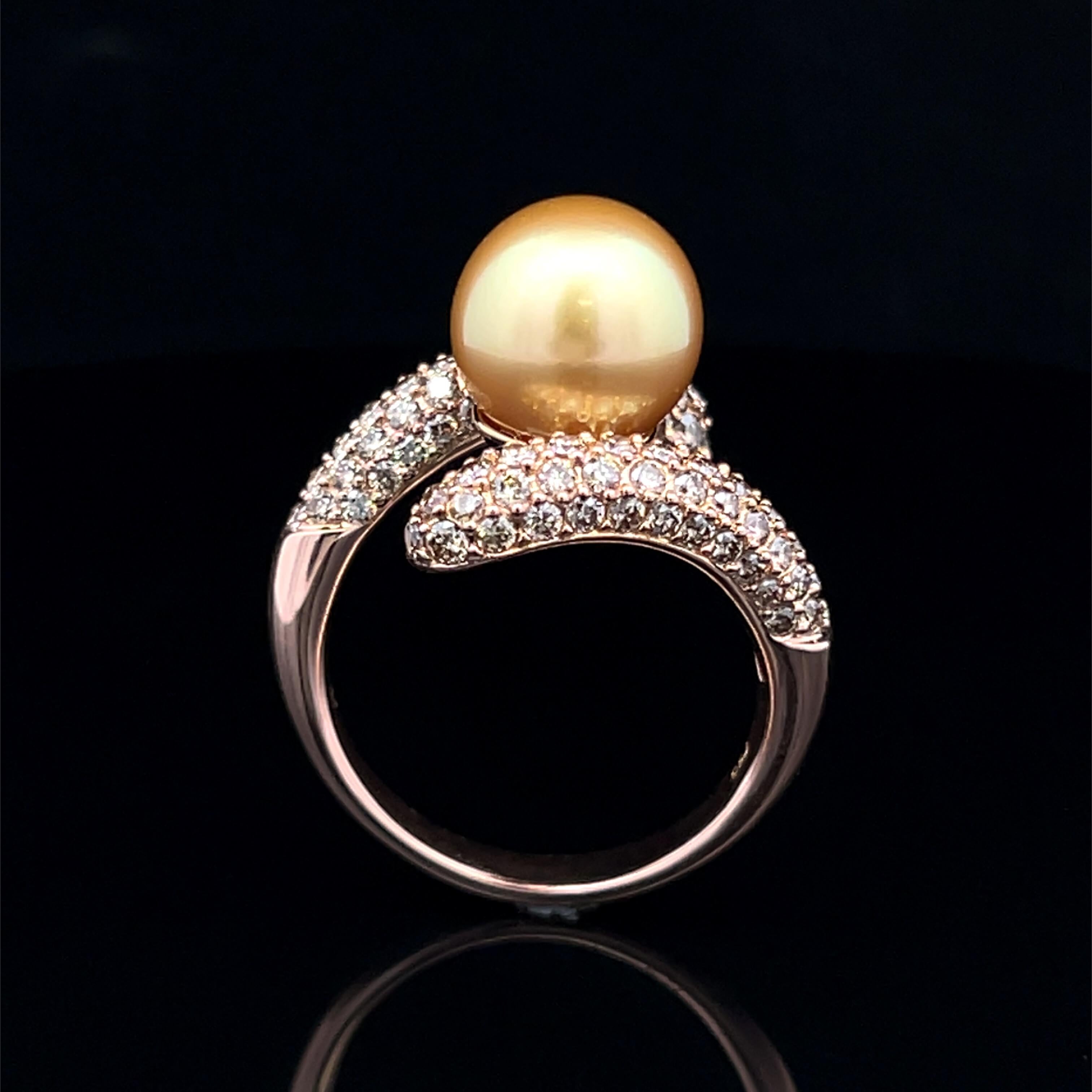 Autore Perlen- & Diamantring CIRCA 1990er Jahre im Angebot 2