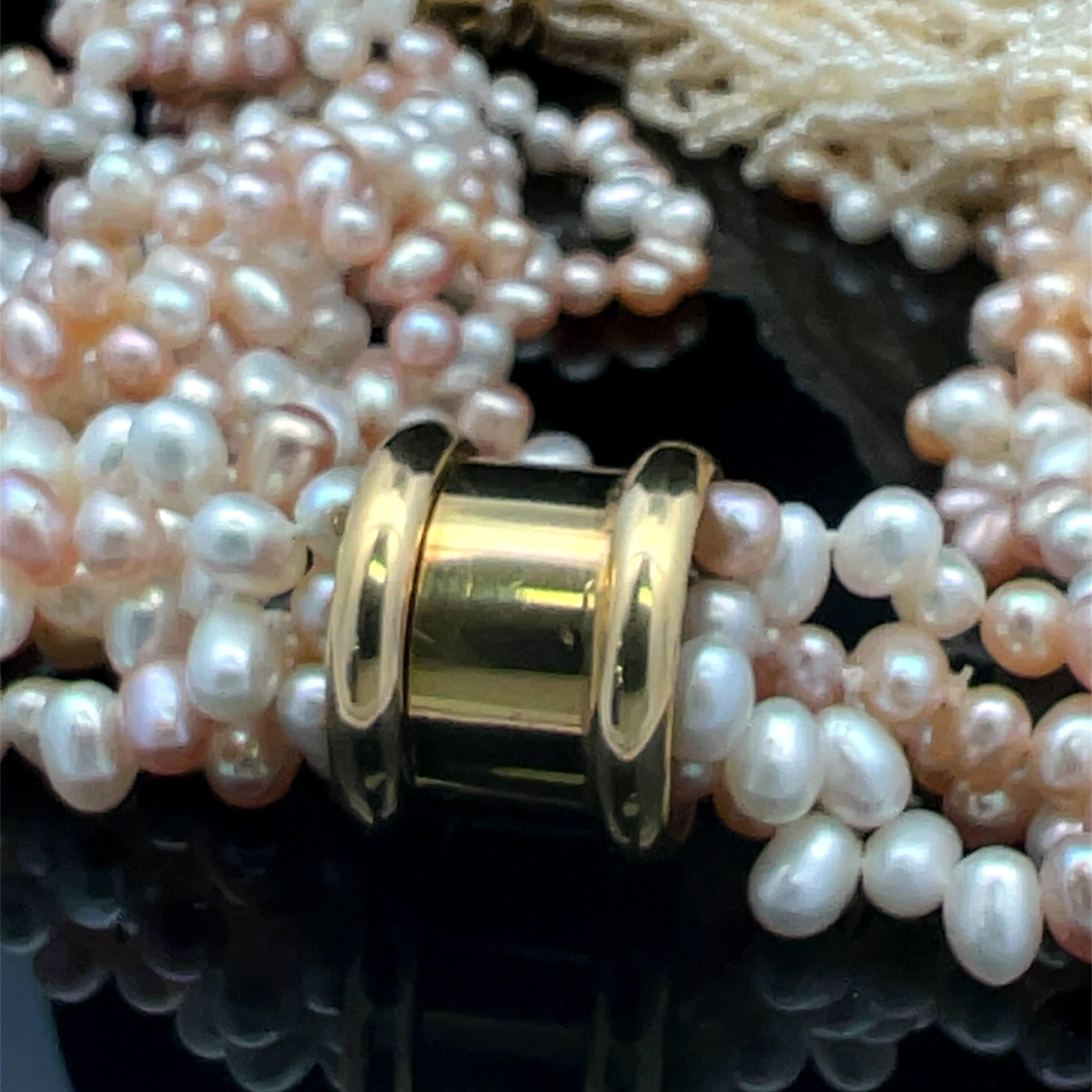 Taglio brillante Collana di perle e diamanti di Ann Middleton, circa anni '80 in vendita
