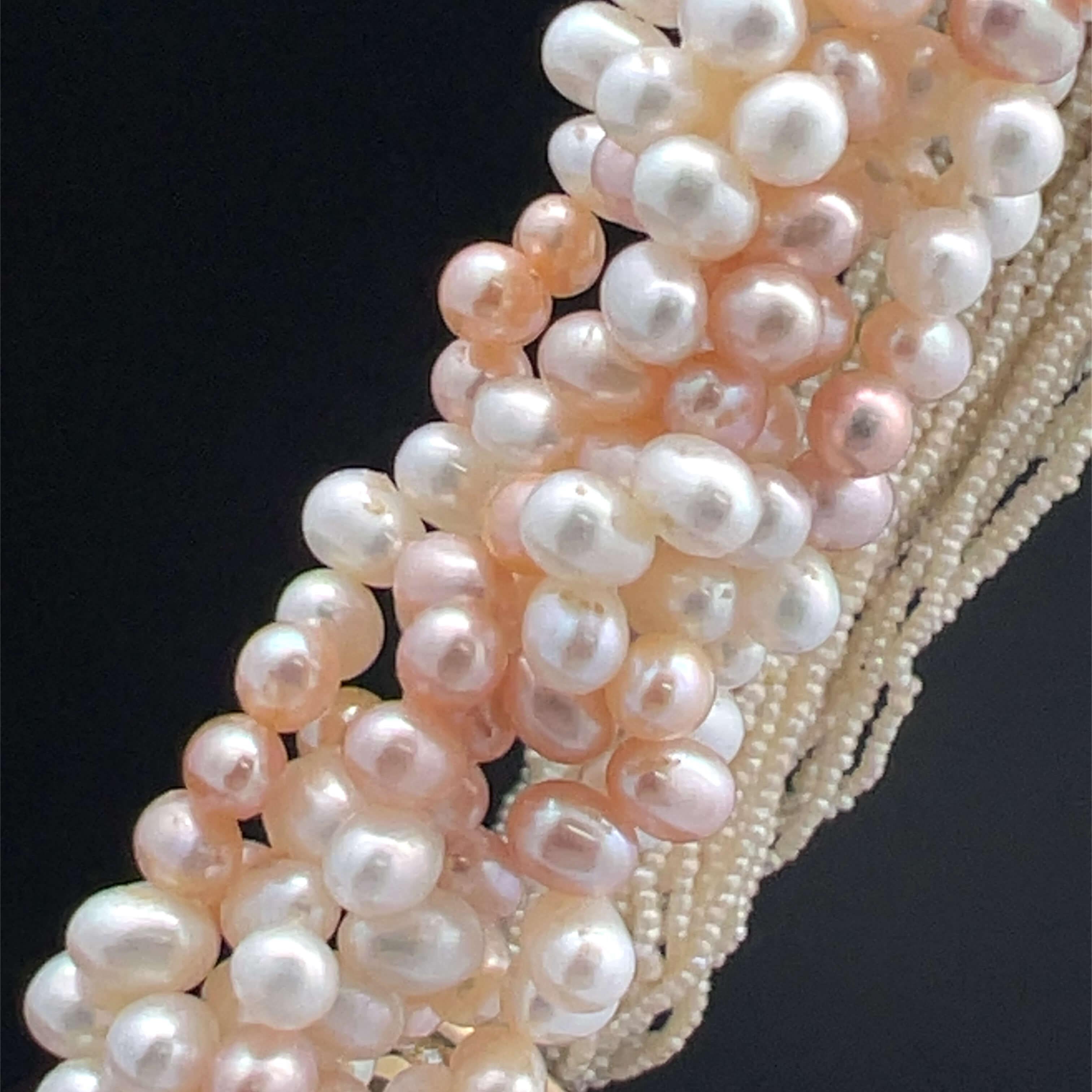 da uomo o donna Collana di perle e diamanti di Ann Middleton, circa anni '80 in vendita