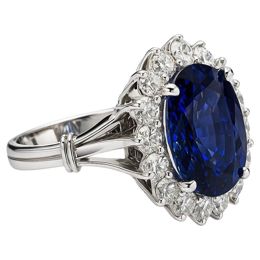 makelloser IGI-zertifizierter 8,09 Karat natrlicher Saphir-Ring