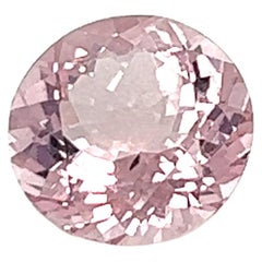 3.08 Carat AAA Natural Pink Morganite Round Shape Loose Gemstone Jewelry