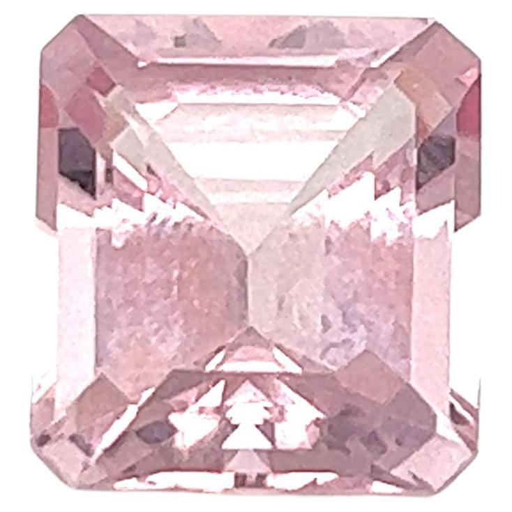 6.50 Carat AAA Natural Pink Morganite Emerald Cut Shape Loose Gemstone Jewellery For Sale
