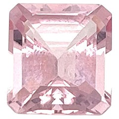 6.50 Carat AAA Natural Pink Morganite Emerald Cut Shape Loose Gemstone Jewellery