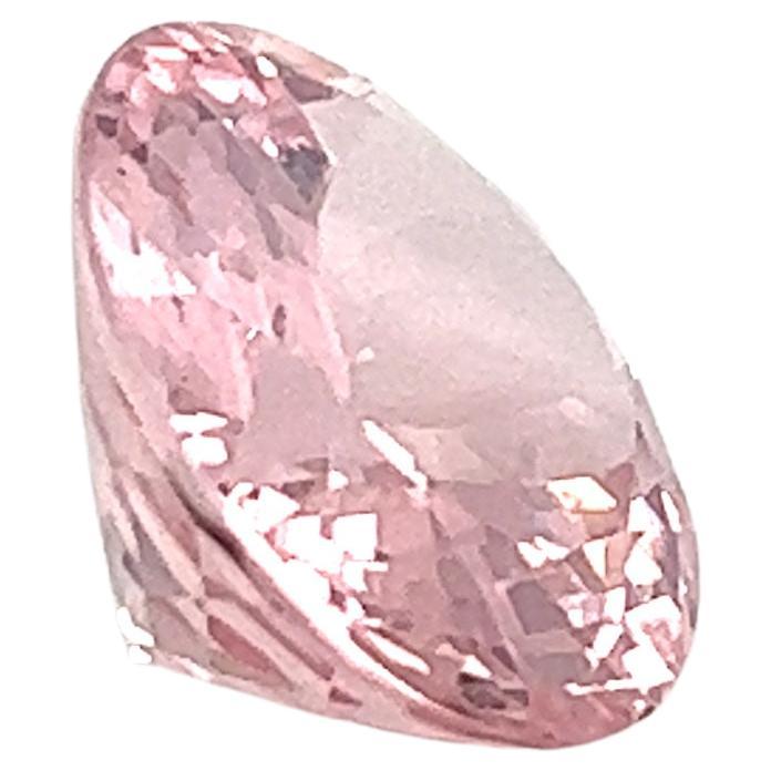 7.02 Carat AAA Natural Pink Morganite Oval Shape Loose Gemstone Jewelry For Sale