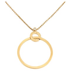 Piaget Possession Diamant 18k Gelbgold Kreis Anhänger Kette Halskette