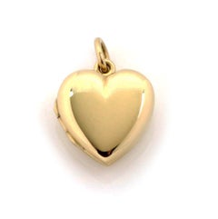 Vintage Tiffany & Co. 14k Yellow Gold Heart Locket Charm Pendant