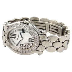 Chopard Happy Sport Oval 7 Floating Diamonds Ladies Stainless Steel Wrist Watch