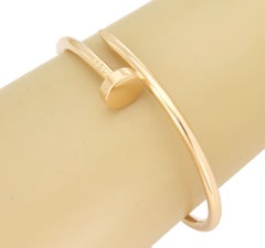 Bracciale rigido Cartier Juste un Clou in oro giallo 18k con certificato, misura 18