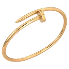 Cartier Juste un Clou 18k Yellow Gold Bangle Bracelet w/Cert Size 18